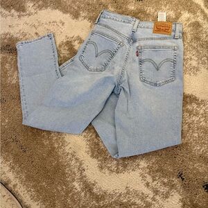 Levi's womens wedge Jeans in Light Blue